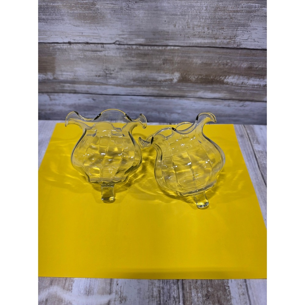 Vintage Clear Glass Ruffled Tulip Peg Votive Candle Holder Cups Set of 2
Sconce